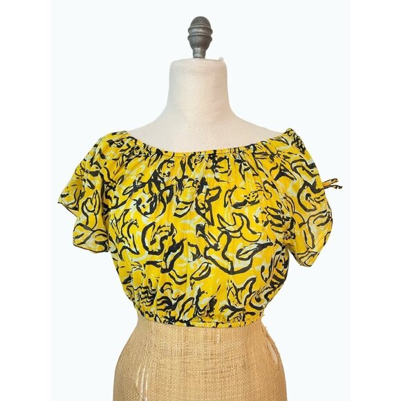 Diane von Furstenberg DVF x Onia Off Shoulder Crop Top Medium - Picture 1 of 6